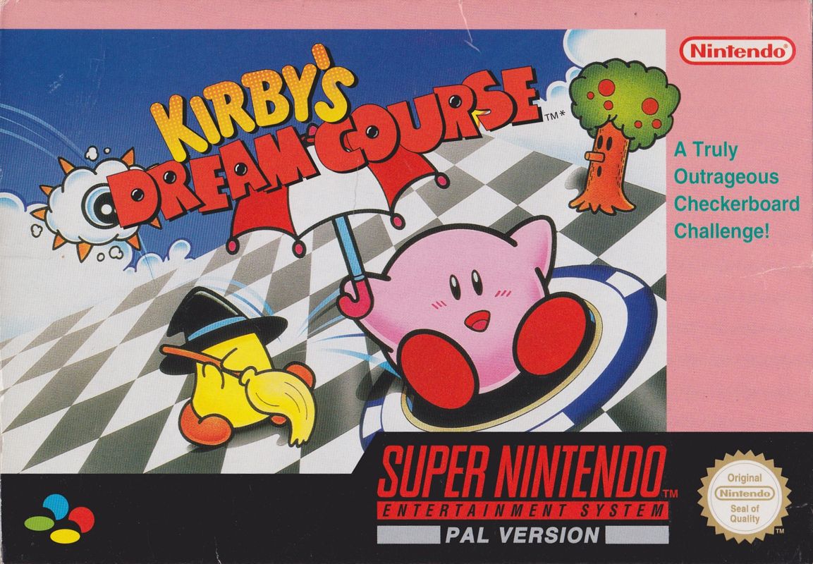 Kirby's Dream Course box art for Super Nintendo